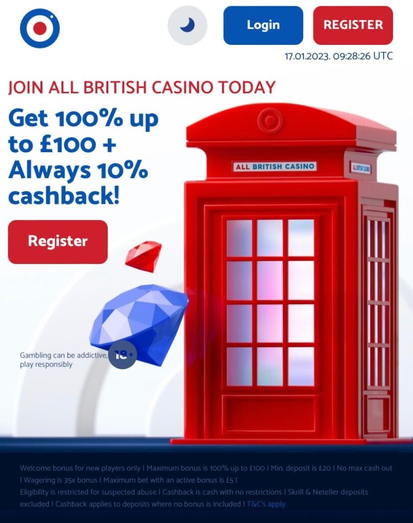 All British Casino Bonuses