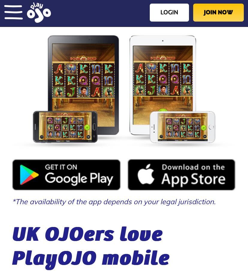 PlayOJO Casino Mobile