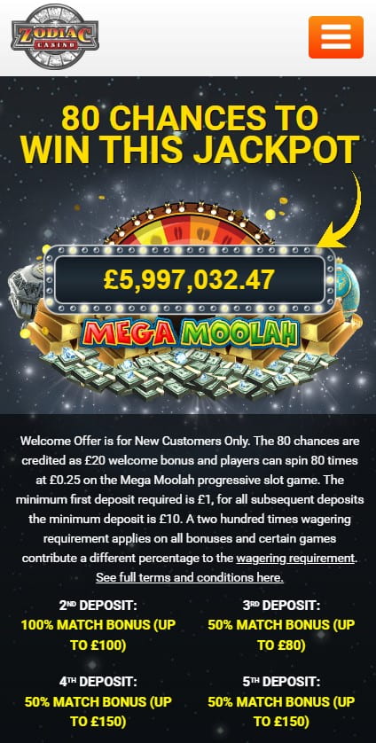 Zodiac Casino Bonus System