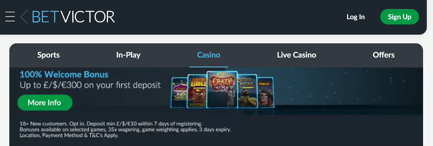 betvictor casino review