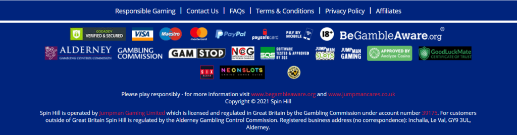 spinhill casino license