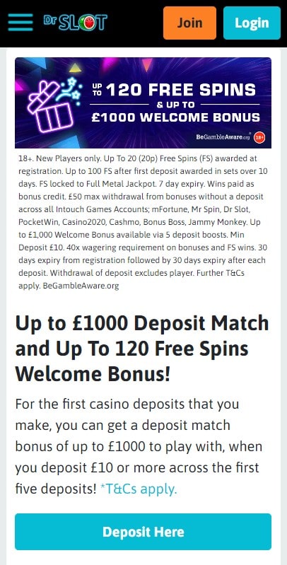 Dr Slot Casino Bonuses