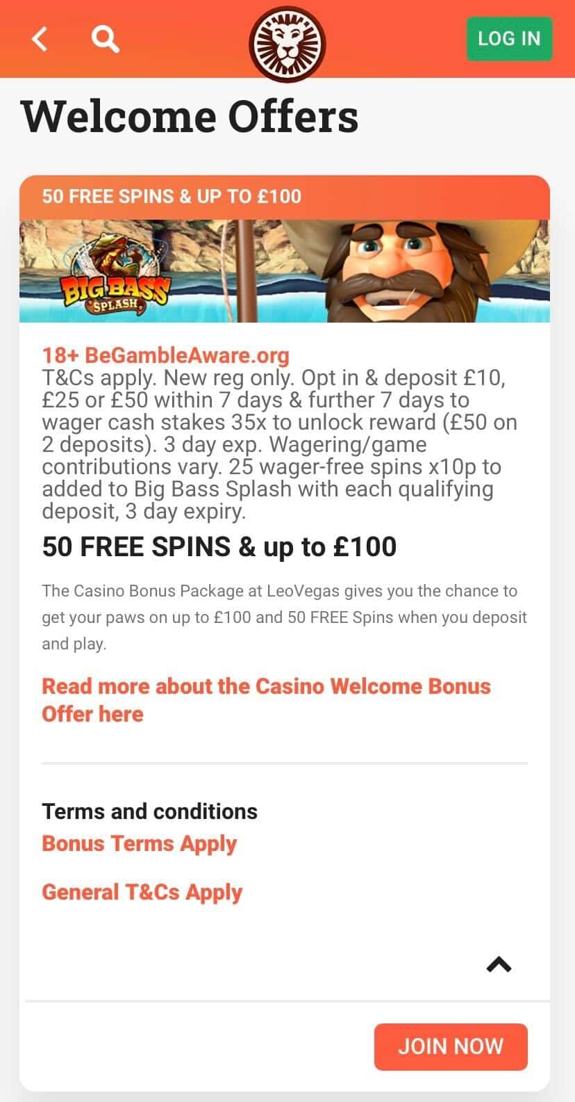 Leo Vegas Casino Bonus