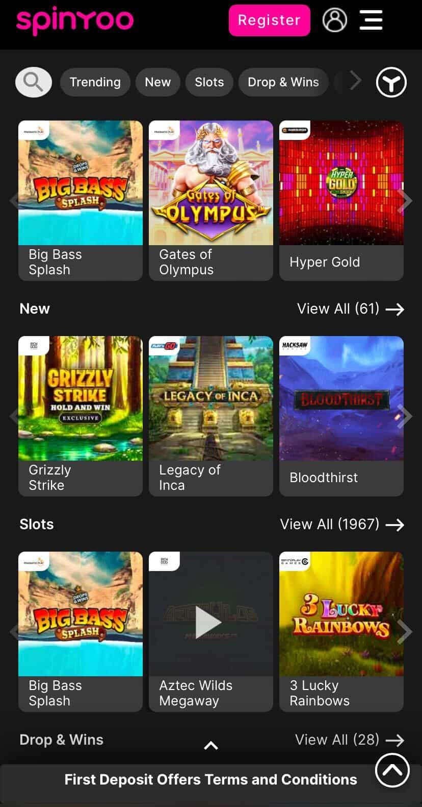 SpinYoo Casino Games