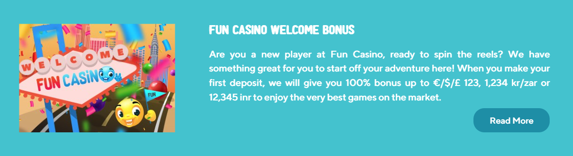 welcome bonus fun casino