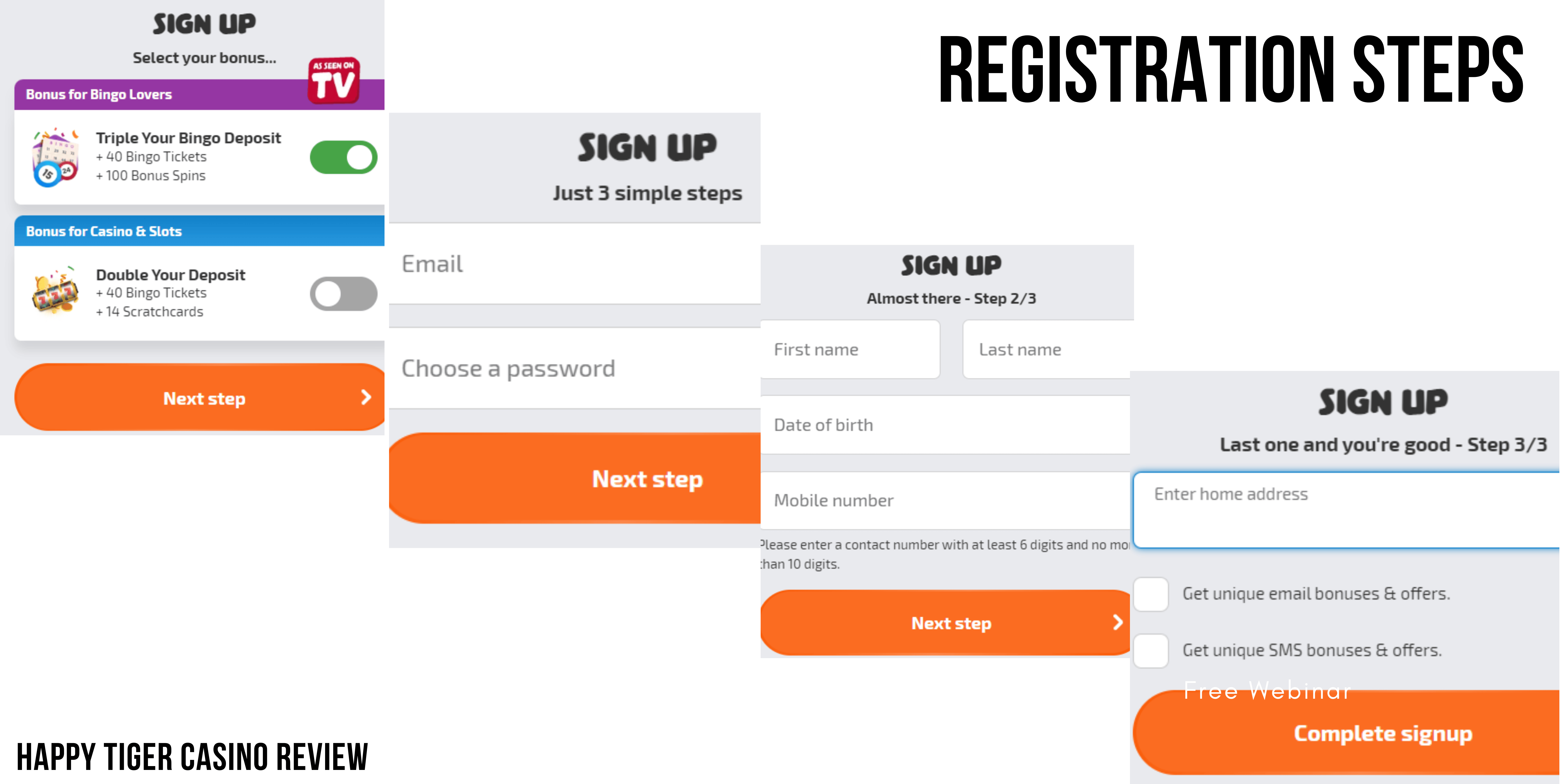 Happy Tiger Casino Registration Process