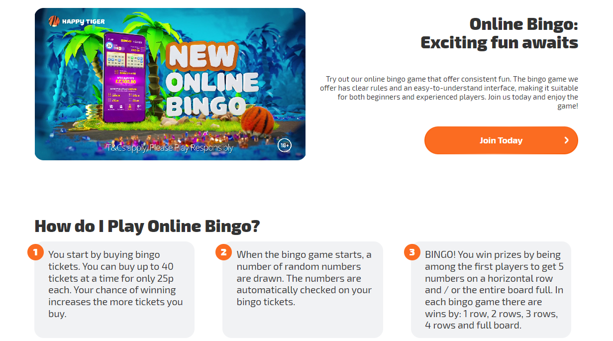 bingo happy tiger casino